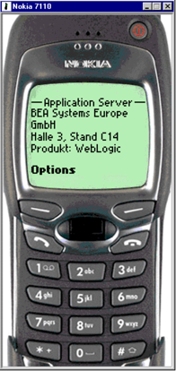 Das Nokia-Toolkit emuliert WAP, wie
  es das 7110 auch in Wirklichkeit können
  soll — hier die Darstellung der beschriebenen Anwendung